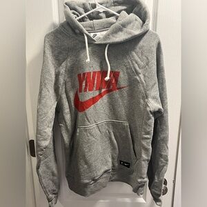 Nike Gray Crewneck Sweater Textured Knit